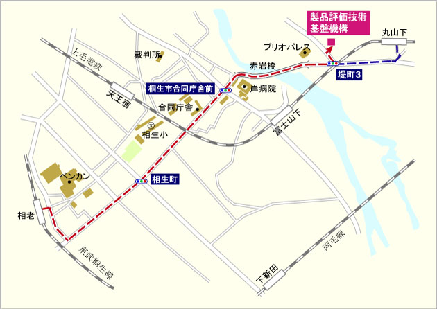 NITE 燃焼技術センター 周辺地図