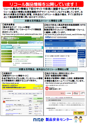 特別号No.06：リコール情報紹介サイト(H25.03.22)