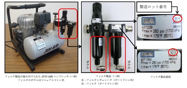 2023/11/27　黒田精工株式会社　空気圧縮機　対象製品の確認方法